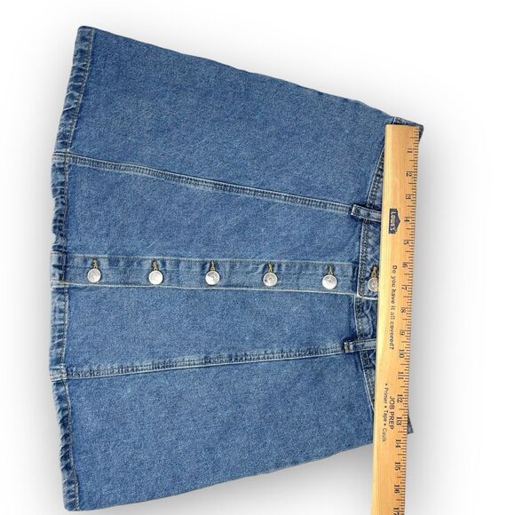 Divided H&M Button Front A Line Jean Mini Skirt Women’s Size 8 - Picture 5 of 5